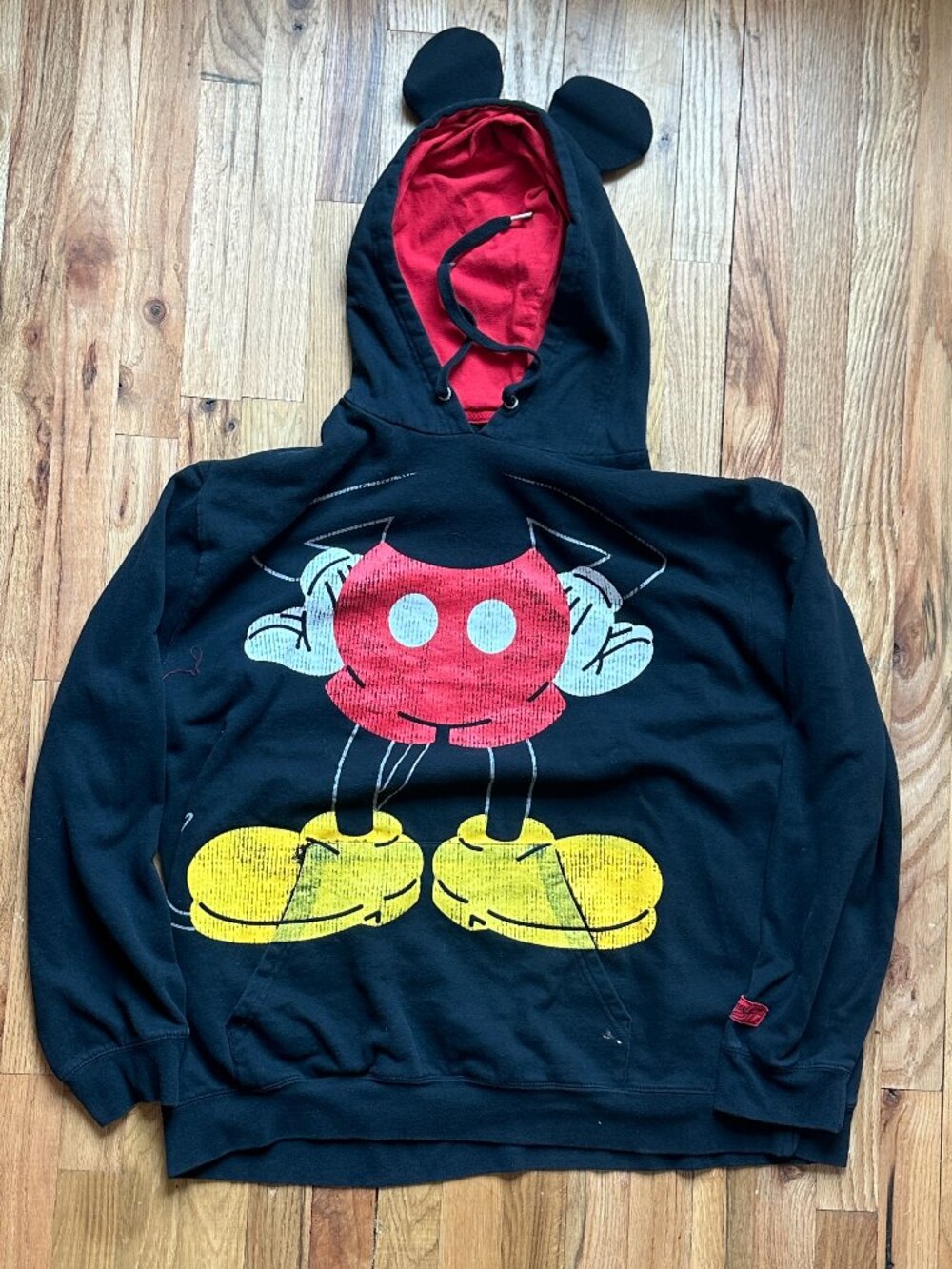 Disney Parks Black Mickey Mouse Hoodie with Ears Authentic Original Size 3XL